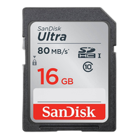 SanDisk Ultra SDHC 16 GB UHS Class 10 up to 80MB/s Read 0