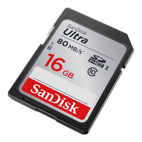 SanDisk Ultra SDHC 16 GB UHS Class 10 up to 80MB/s Read 2