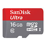 SanDisk Mobile Ultra microSDHC 16GB UHS Class 10 card w/adapter 0