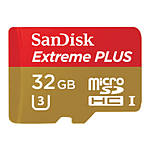 SanDisk Extreme Plus microSDHC 32GB UHS U3 Class 10 card w/adapter up to 95M 0