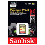 SanDisk Extreme Plus SDXC 64GB UHS U3 Class 10 up to 90MB/s Read 1