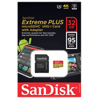 SanDisk Extreme Plus microSDHC 32GB UHS U3 Class 10, w/adapter up to 95MB/s 1