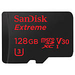 SanDisk Extreme micro SDXC 128GB UHS-I U3 Class 10 w/adapter up to 90MB/s 0