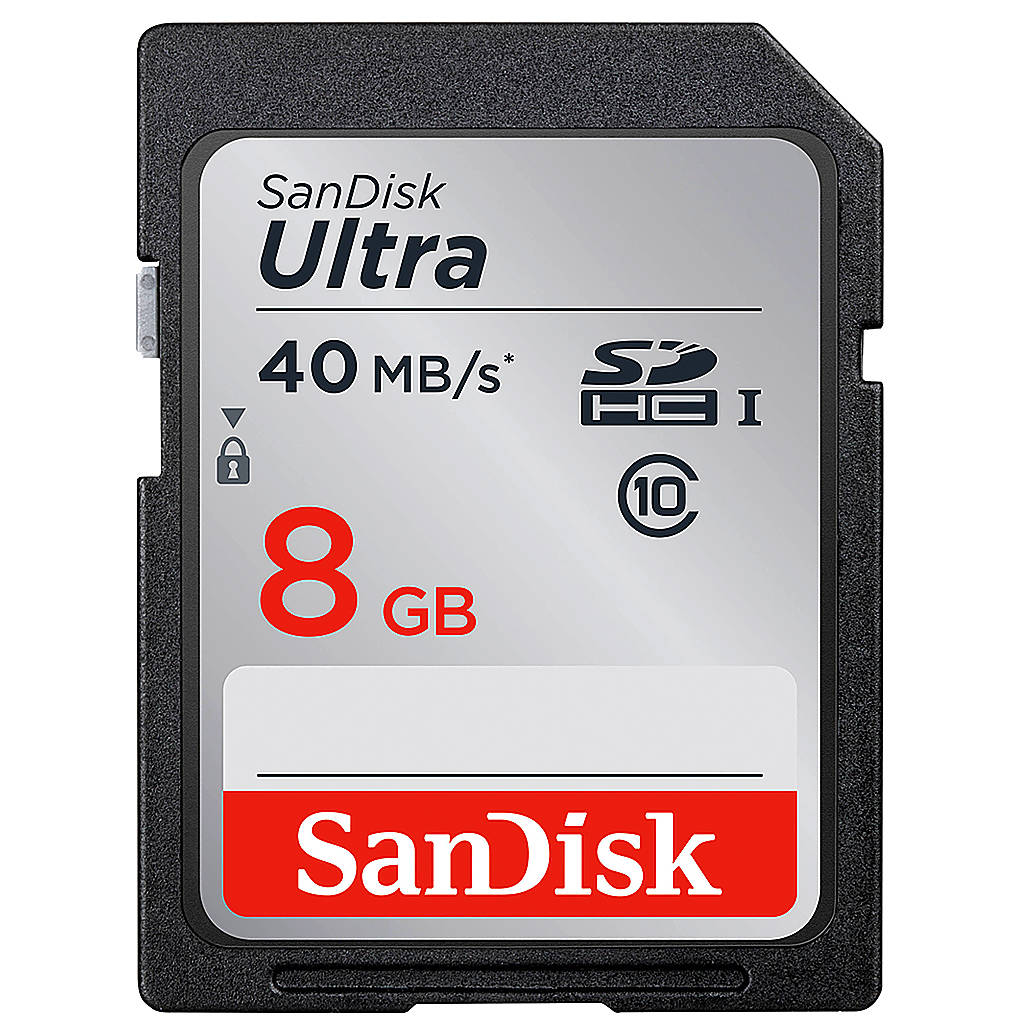 SanDisk 8GB Ultra UHS-I SDHC Memory Card (Class 10)