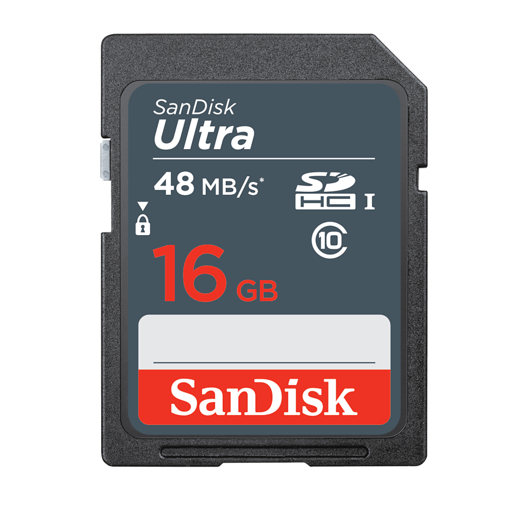 SanDisk 16GB Ultra UHS-I SDHC Memory Card (Class 10)