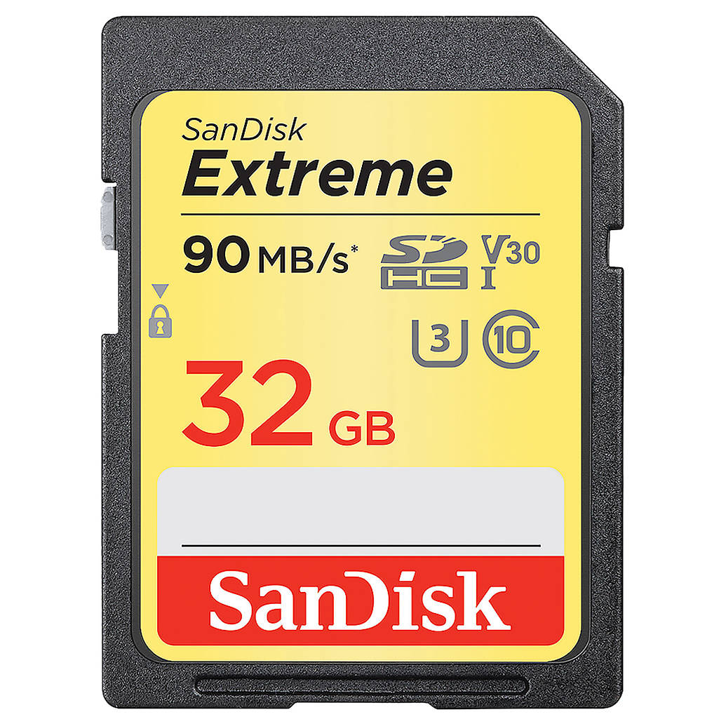 SanDisk 32GB Extreme UHS-I SDHC Memory Card