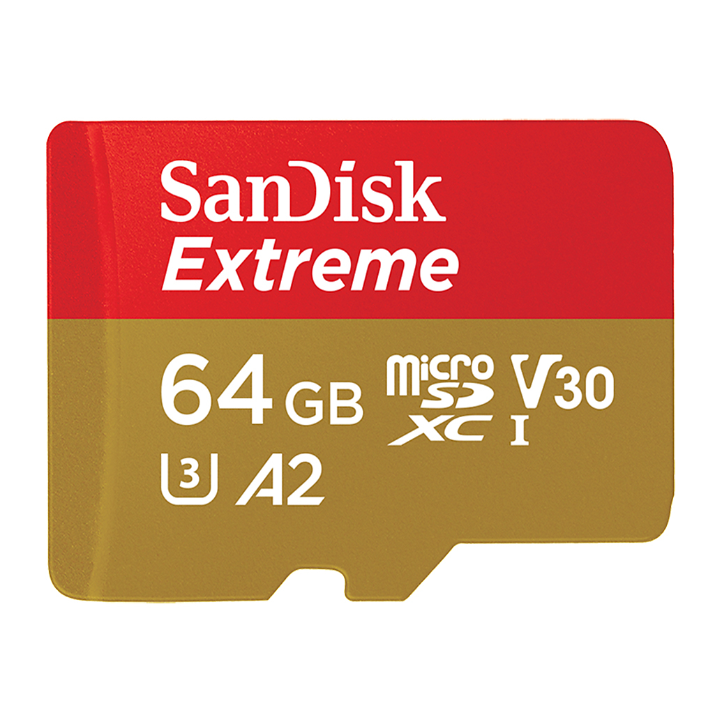 SanDisk 64GB Extreme UHS-I microSDXC Class 10 Card with SD Adapter (160MB/s)