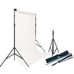 Savage Background Port-A-Stand with Case and white 50 backround (53X36)