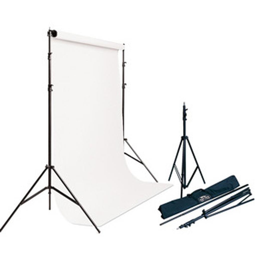 Savage Background Port-A-Stand with Case and white 50 backround (53X36)