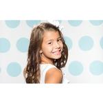Savage 53X18 Printed Background - Aqua Polka Dot 1