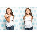 Savage 53X18 Printed Background - Aqua Polka Dot 2