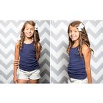 Savage 53X18 Printed Background - Gray White Chevron 2