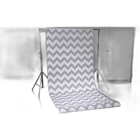 Savage 53X18 Printed Background - Gray White Chevron 3