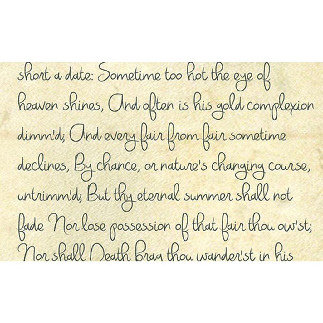 Savage 53X18 Printed Background - Romantic Script