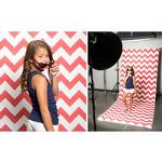 Savage 53X18 Printed Background - Red White Chevron 3