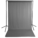 Savage Gray Solid Muslin Backdrop with Background Support Stand 0