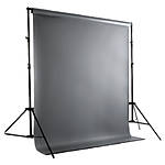 Savage (5ft x 12ft) Photo Gray Vinyl Background Kit with Stand 0