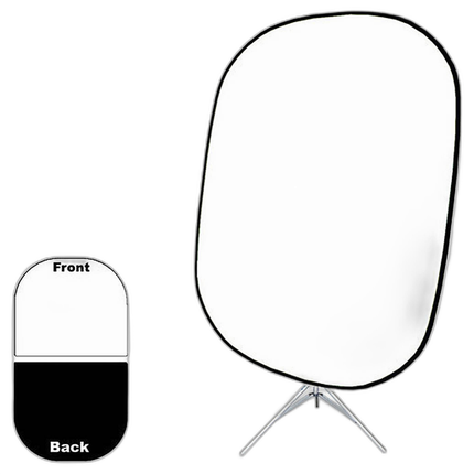 Savage 5 x 6 ft Reversible Collapsible Background Stand Kit - Black/White