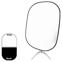 Savage 5 x 6 ft Reversible Collapsible Background Stand Kit - Black/White 0