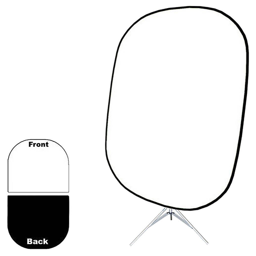 Savage 5 x 6 ft Reversible Collapsible Background Stand Kit - Black/White