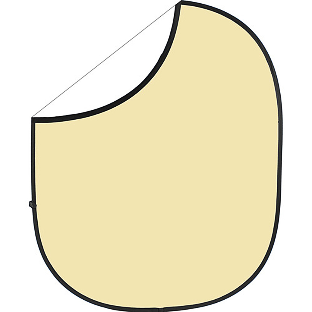 Savage 5 x 6 ft Reversible Collapsible Background - Cream/White