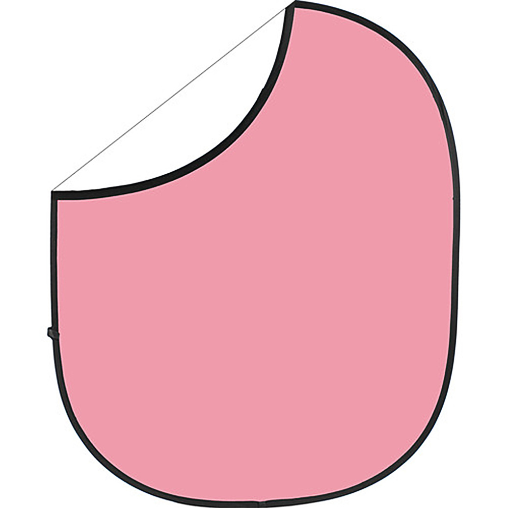 Savage 5 x 6 ft Reversible Collapsible Background - Pink/White
