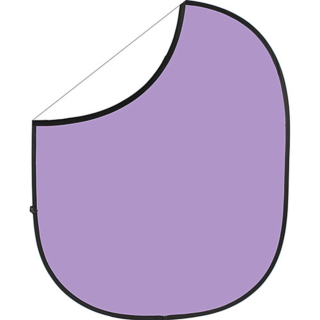 Savage 5 x 6 ft Reversible Collapsible Background - Purple/White