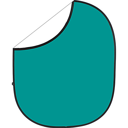 Savage 5 x 6 ft Reversible Collapsible Background - Aqua/White