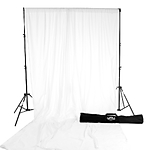 Savage Accent Solid Muslin Background 10x24 - White 1