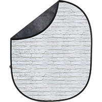 Savage 5x7 Collapsible Gray/White Brick Backdrop 0
