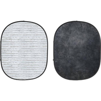 Savage 5x7 Collapsible Gray/White Brick Backdrop 1