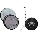 Savage 6x7 Collapsible Dark/Light Gray Backdrop Kit 2