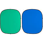 Savage 6x7 Collapsible Chroma Green/Blue Backdrop Kit 1