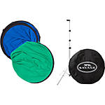 Savage 6x7 Collapsible Chroma Green/Blue Backdrop Kit 2