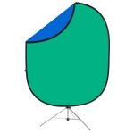 Savage 5x6 Collapsible Chroma Green/Blue Backdrop Kit 0