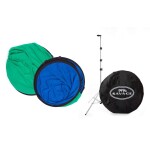 Savage 5x6 Collapsible Chroma Green/Blue Backdrop Kit 2