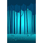 Savage 5x7 Night Blue Woods Printed Vinyl Background 0