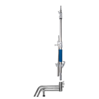 Savage 20 Inch Chrome C-Stand with Grip Arm Kit 2
