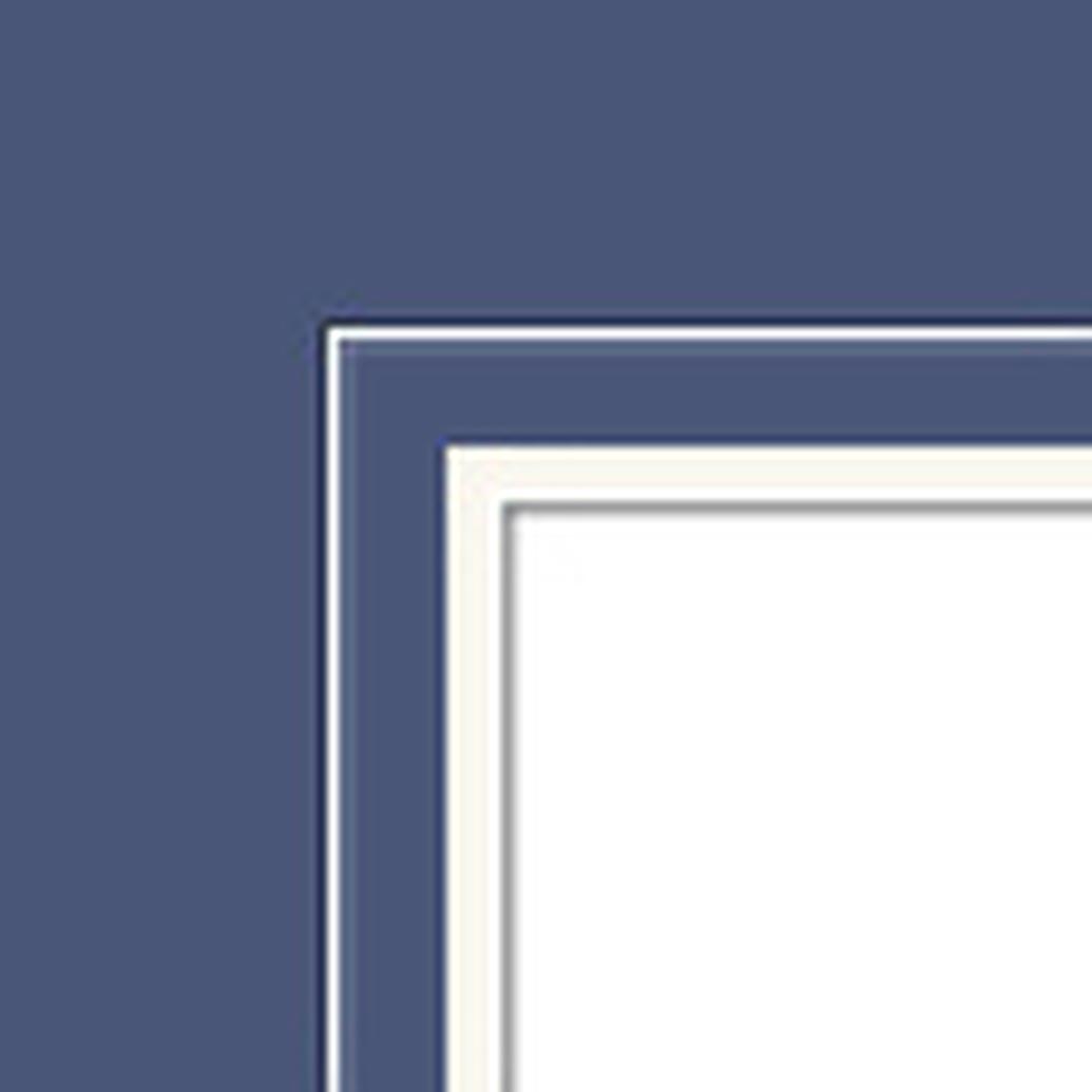 Savage 8x10/4x6 Navy Matte V-Groove Arctic White Matte Board