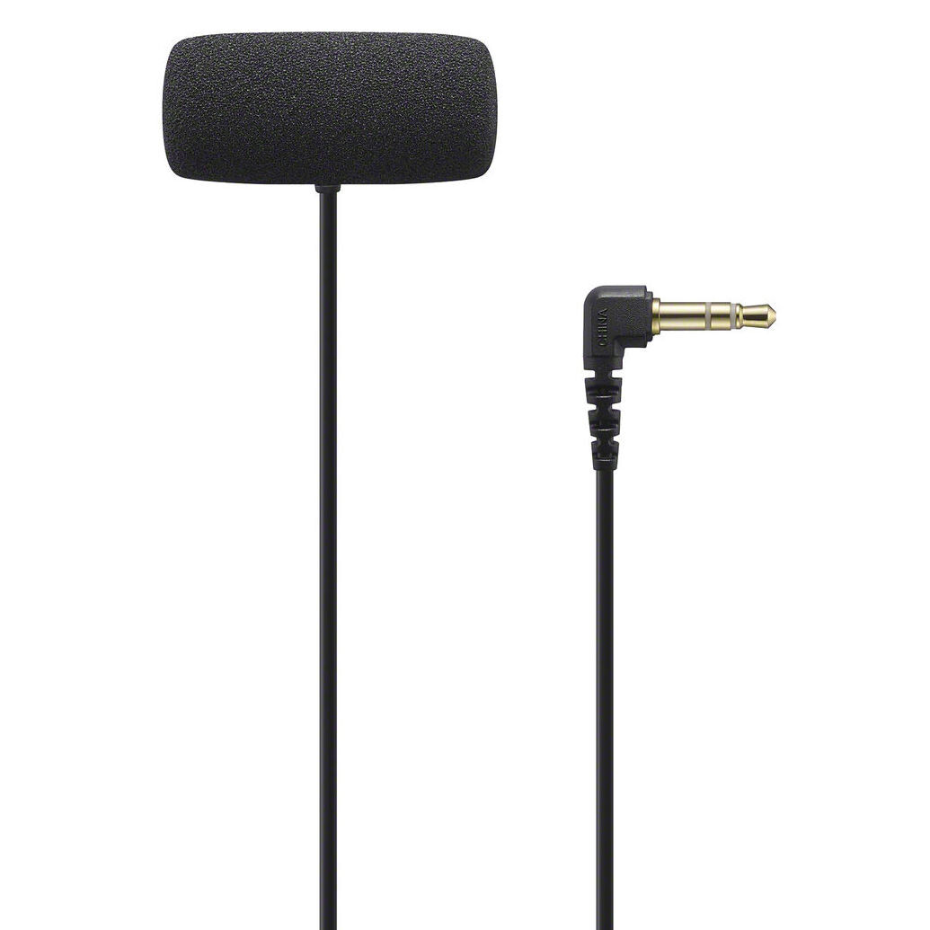 Sony ECM-LV1 Compact Stereo Lavalier Microphone with 3.5mm TRS Connector