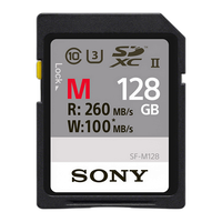 Sony 128GB M Series UHS-II U3 SDXC Class 10 Memory Card (2 Pack) 1