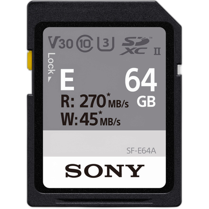 Sony 64GB SF-E Series UHS-II SDXC Class 10 Memory Card