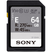 Sony 64GB SF-E Series UHS-II SDXC Class 10 Memory Card 0