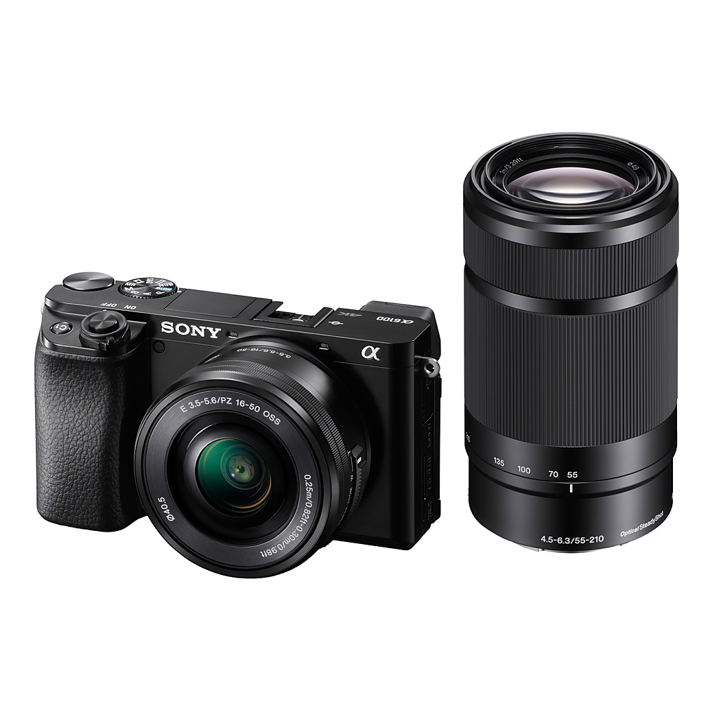 Sony Alpha a6100 Mirrorless Digital Camera with 16-50mm  and  55-210mm Lenses