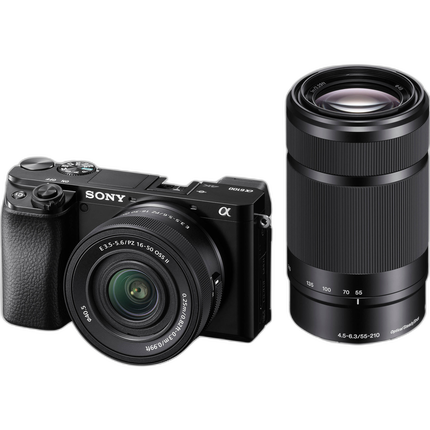 Sony Alpha 6100 APS-C Mirrorless Camera with 16-50mm II and 55-210mm Lenses