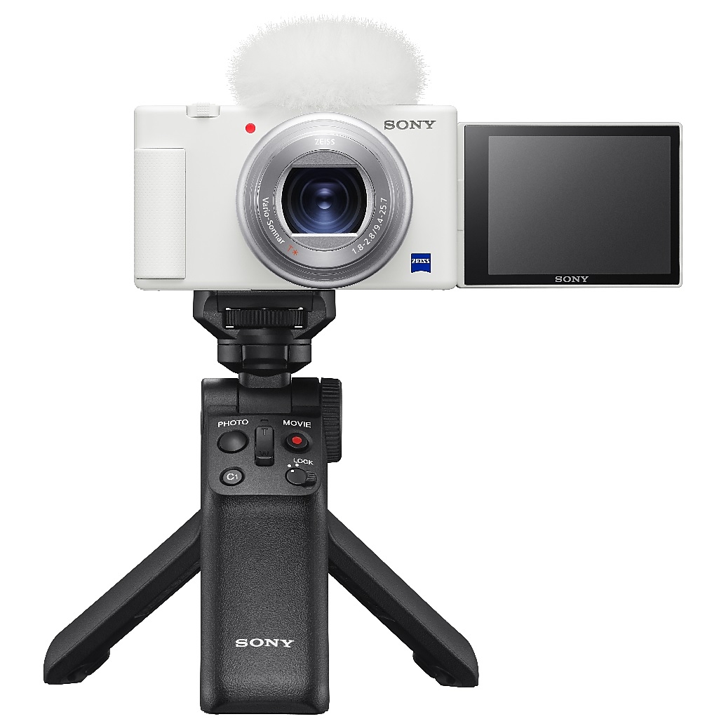 Sony ZV-1 Digital Camera with Vlogger Accessory Kit (White)
