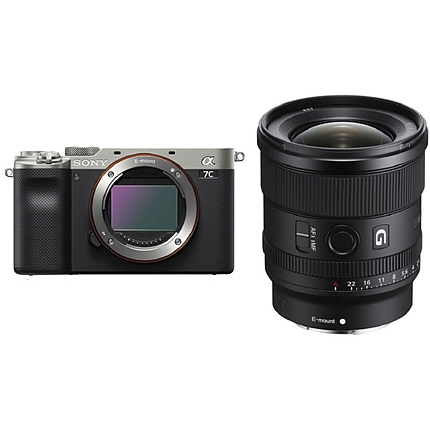 Sony Alpha a7C Mirrorless Digital Camera Body (Silver) w/20mm f/1.8 G Lens