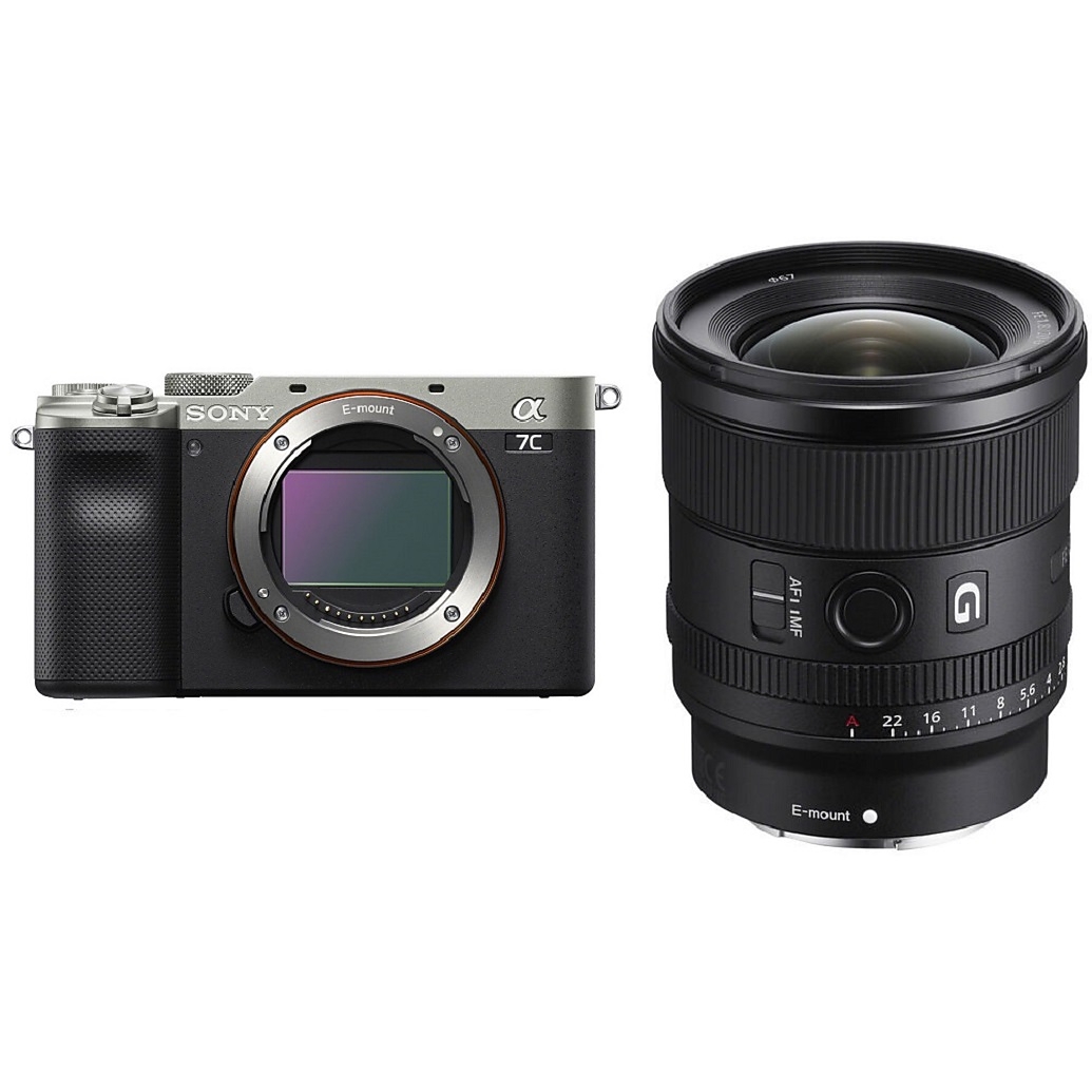Sony Alpha a7C Mirrorless Digital Camera Body (Silver) w/20mm f/1.8 G Lens