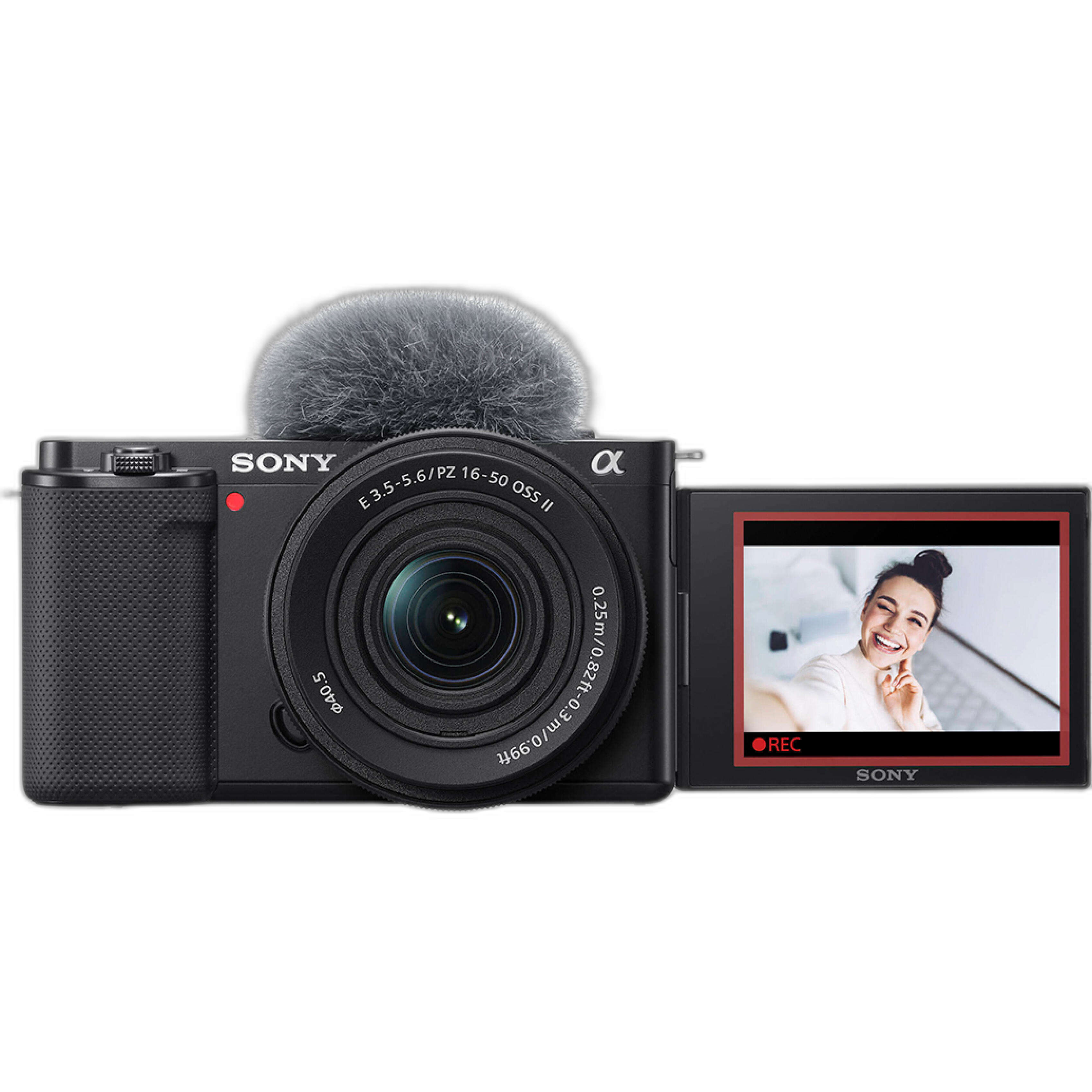 Sony ZV-E10 Mirrorless Camera with 16-50mm f/3.5-5.6 II Lens (Black)