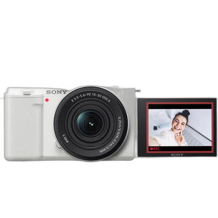 Sony ZV-E10 Mirrorless Camera with 16-50mm f/3.5-5.6 II Lens (White)